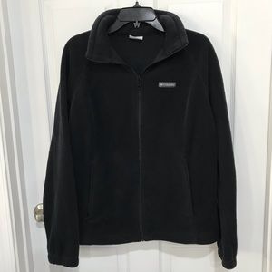 Columbia Women’s Full Zip Up Fleece Long Sleeve Sweater Black Size XL